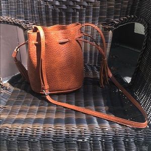 Free People Leather Cross Body Bag w/ Tassels